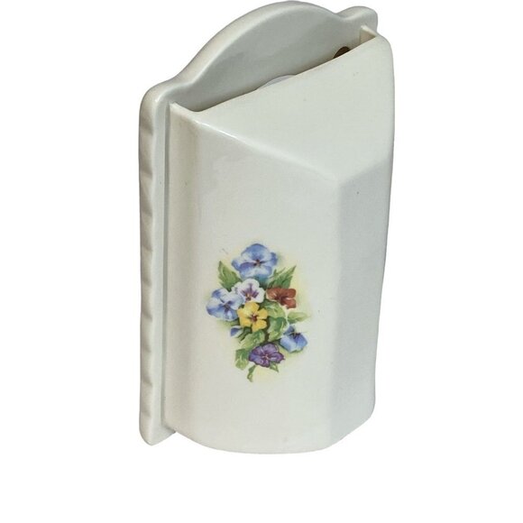Pansies Frame Donegal Parian China Ireland Vintage Ceramic Photo Frame 6.25" h - Picture 8 of 13